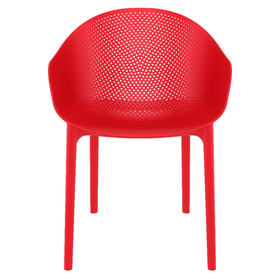 Кресло пластиковое Sky, красный - фото 2