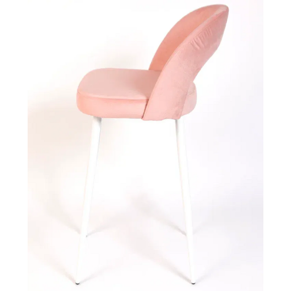 Стул Пиннате, барный, розовый, белый, велюр - фото 5