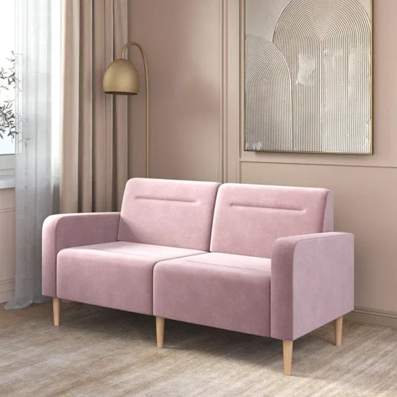 Диван Папилла, велюр, 162 см, сиреневый - фото 4