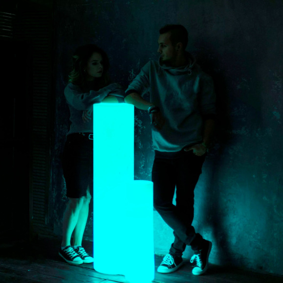 Светящийся LED цилиндр Tower H120 RGB Accum - фото 1