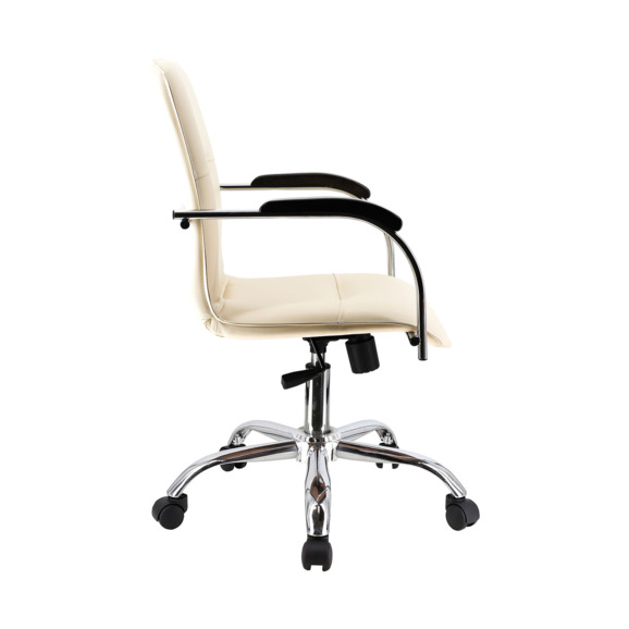 Кресло Самба Вуд Т, экокожа, бежевый - фото 2