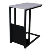 Фотография товара Стол журнальный Folk, белый мрамор, черный, 500*300*600 от компании ChiedoCover.