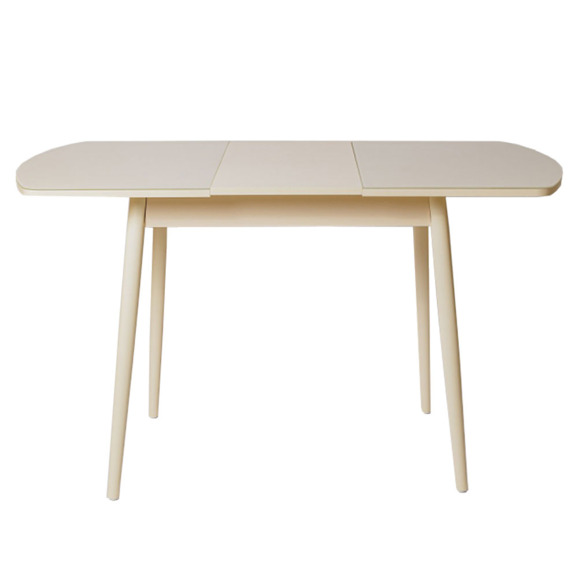 Стол Routine раздвижной со стеклом, кремовый Стол Routine раздвижной со стеклом, кремовый - фото 3