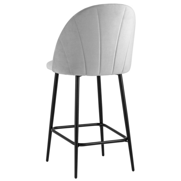 Стул полубарный Логан SN, велюр, светло-серый - фото 5