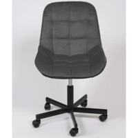 Фотография товара Стул Мускус, пятилучие, велюр, темно-серый, черный от компании ChiedoCover.