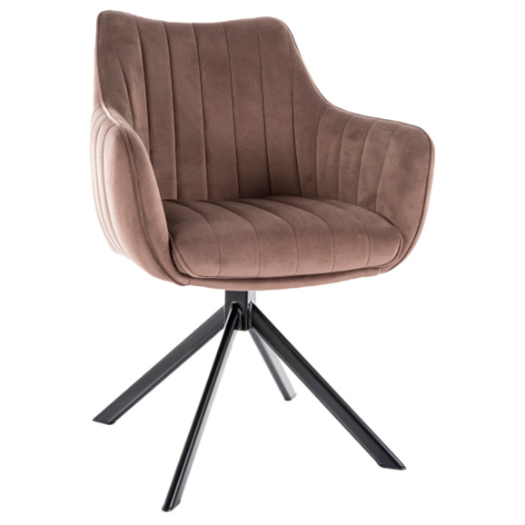 Стул кухонный Lacework, поворотный, капучино, черный - фото 1