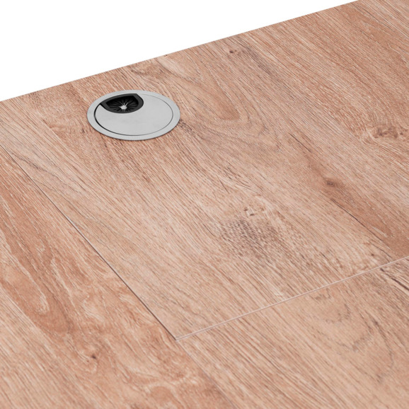 Стол с регулировкой высоты, белый, светлое дерево, 140*60 - фото 5