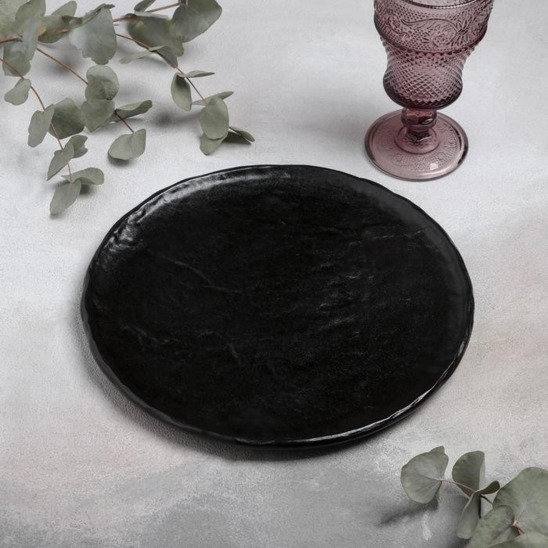 Блюдо для подачи Орион, 27×2 см, цвет чёрный - фото 2