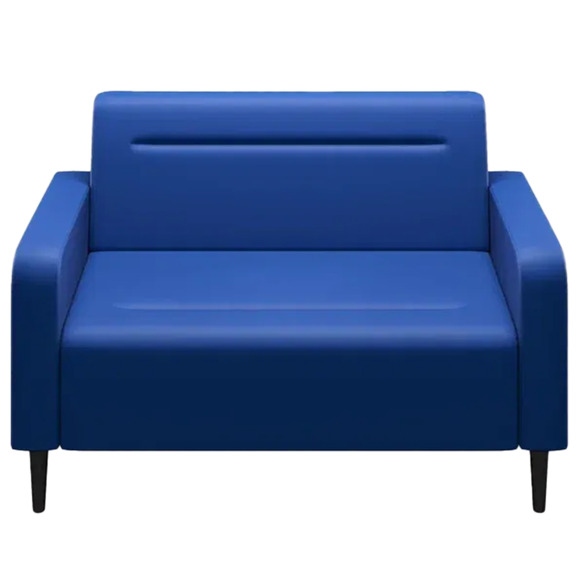 Диван Папилла, экокожа, 132 см, синий - фото 2