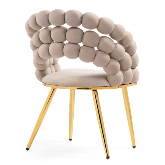 Стул Ball beige, gold - фото 4