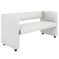 Настоящее фото товара Диван Тепал, экокожа, белый, произведённого компанией ChiedoCover