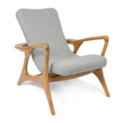 Кресло Лиски Комфорт дуб, масло OSMO бесцветное матовое, серая ткань