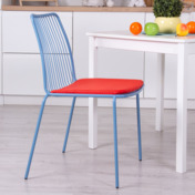 Фотография в интерьере товара Стул Лион с подушкой, голубой, красный от компании ChiedoCover.