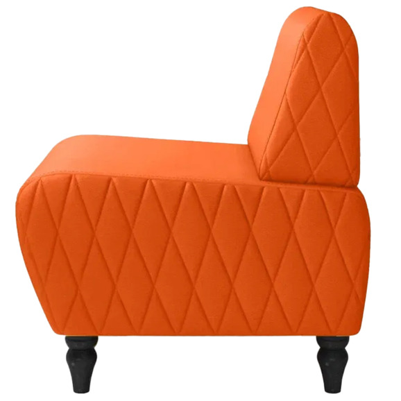 Кресло Лотик экокожа, оранжевый - фото 4