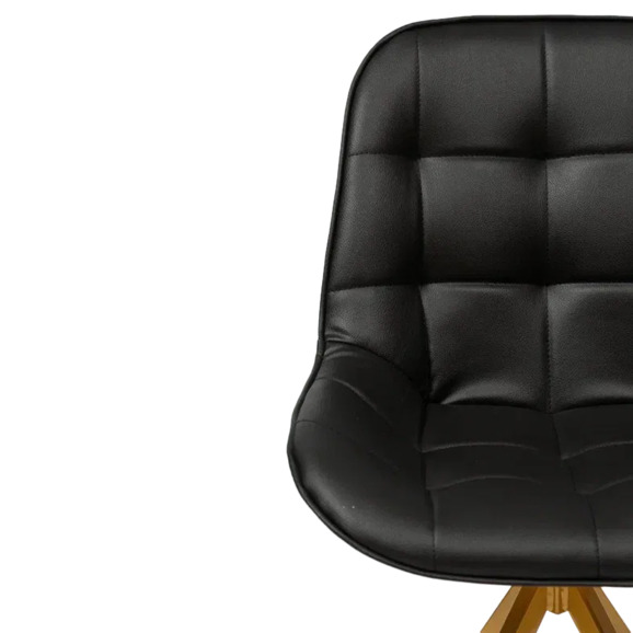 Стул Мускус, пирамида, кожа, черный, золотой - фото 6