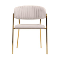 Фотография Стул на металлокаркасе Kamelia бежевый / золотой Фотография товара Стул на металлокаркасе Kamelia бежевый / золотой от компании ChiedoCover.