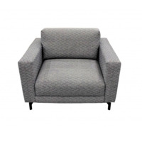 Настоящее фото товара Кресло Марлоу, рогожка, голубое, произведённого компанией ChiedoCover