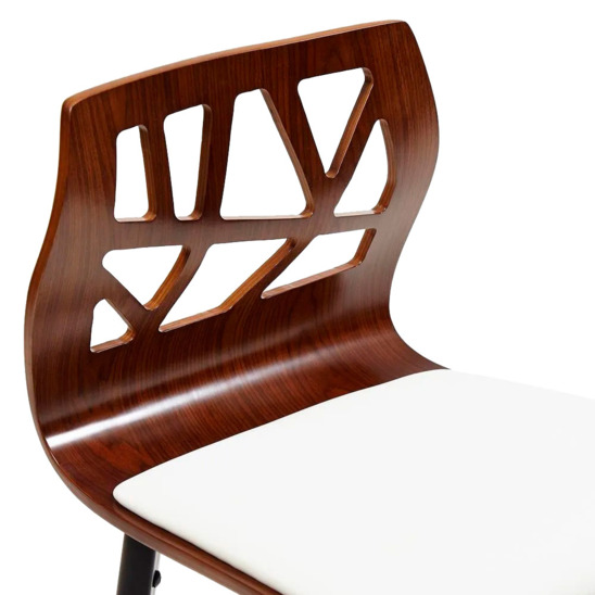 Барный стул Taiga, белый/ орех - фото 4