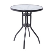 Фотография товара Стол садовый Veners, 60*73, сталь-черная, закаленное стекло от компании ChiedoCover.