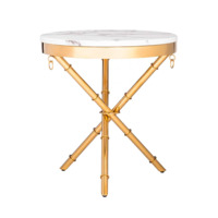 Фотография Журнальный столик Monika 50х55 marble / gold Фотография товара Журнальный столик Monika 50х55 marble / gold от компании ChiedoCover.