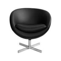 Дизайнерское кресло из экокожи, черное