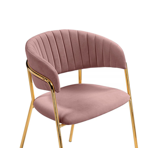Стул на металлокаркасе Kamelia светло-фиолетовый / золотой Стул на металлокаркасе Kamelia светло-фиолетовый / золотой - фото 5