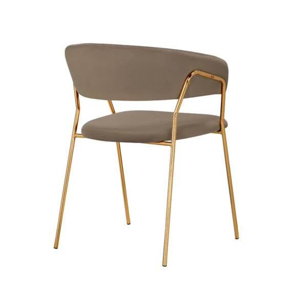 Стул на металлокаркасе Kamelia 1 cappuccino / gold Стул на металлокаркасе Kamelia 1 cappuccino / gold - фото 4