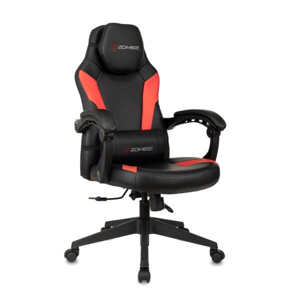 Кресло игровое Zombie Defender черный/красный Кресло игровое Zombie Defender черный/красный - фото 1