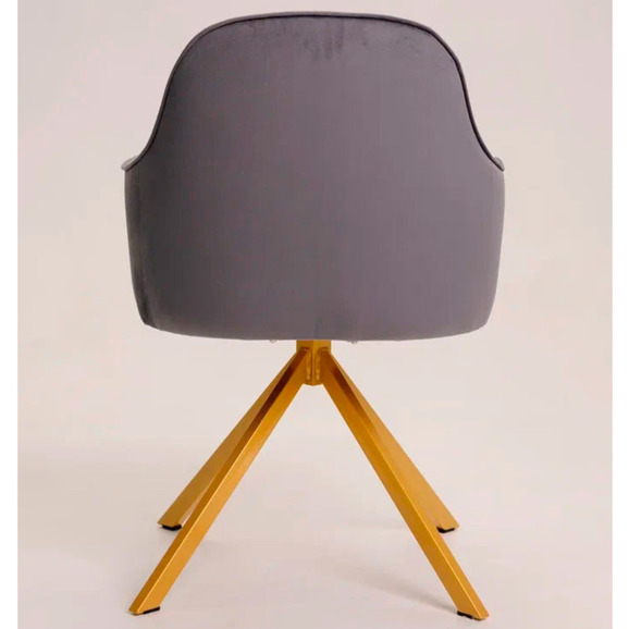 Кресло Сета, пирамида, серый, золотой - фото 5