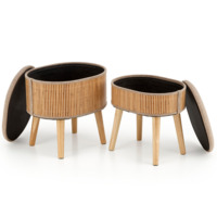 Фотография товара Набор пуфов Unqualified, с отделением, бежевый от компании ChiedoCover.