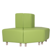 Фотография товара Диван Круг, экокожа Nitro Green, ножки бук морилка белая от компании ChiedoCover.