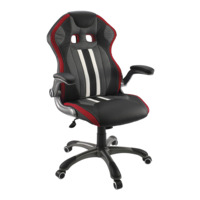 Настоящее фото товара Офисное кресло KD, красная вставка, произведённого компанией ChiedoCover