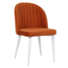 Стул Тони, велюр империа терркота 24, ножки металл белый