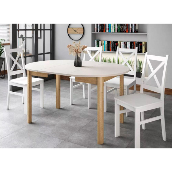 Стол обеденный Ellipsoid, раскладной, кашемир, дуб кремона Стол обеденный Ellipsoid, раскладной, кашемир, дуб кремона - фото 2