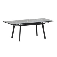 Настоящее фото товара Стол раздвижной Гранди 1200+300+300, фаерстоун, черный муар, произведённого компанией ChiedoCover