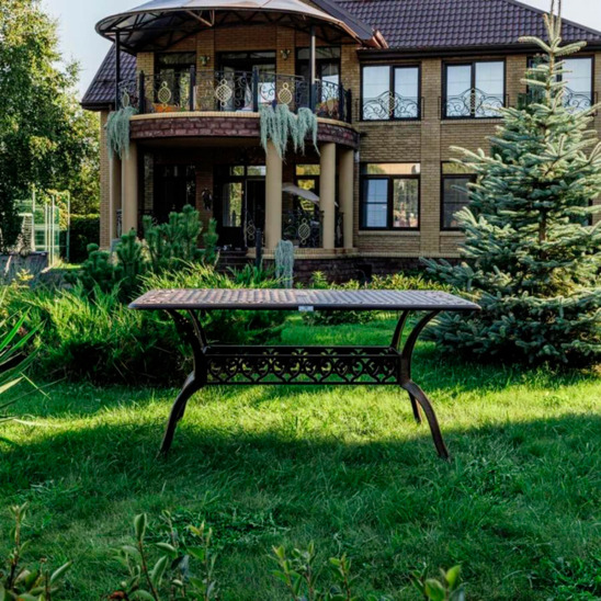 Обеденный стол Wilhal прямоугольный из литого алюминия - фото 4