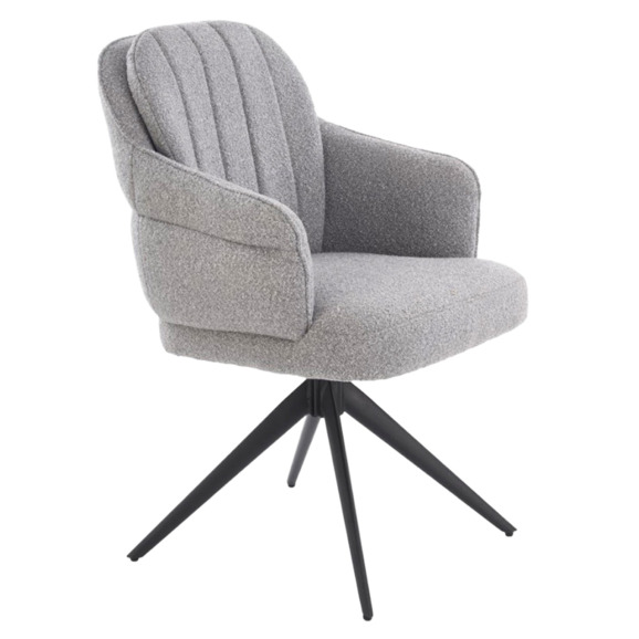 Стул кухонный Aureole, поворотный, серый, черный - фото 1