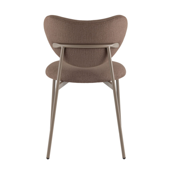 Стул Рина, велюр коричневый, каркас бежево-серый - фото 4