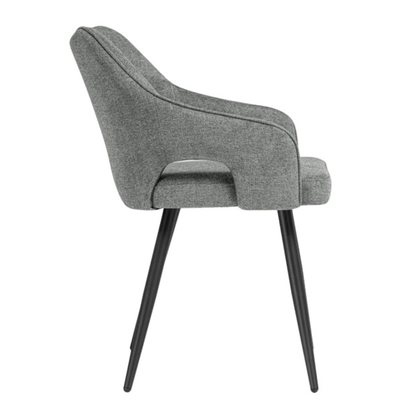 Стул на металлокаркасе Hera dark gray / black Стул на металлокаркасе Hera dark gray / black - фото 3