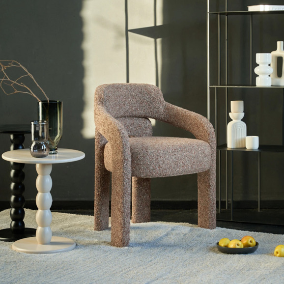 Стул Avella, светло-серый, шенилл - фото 7