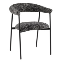 Фотография Стул обеденный Toko, черно-белый от производителя ChiedoCover, картинка продукции, реальное фото товара Настоящее фото товара Стул обеденный Toko, черно-белый, произведённого компанией ChiedoCover