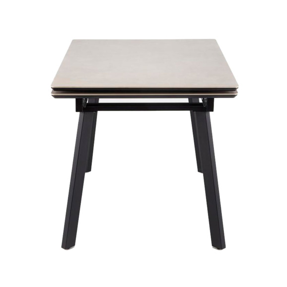 Керамический стол Норман 140(200)х80 carmen light grey / черный Керамический стол Норман 140(200)х80 carmen light grey / черный - фото 3