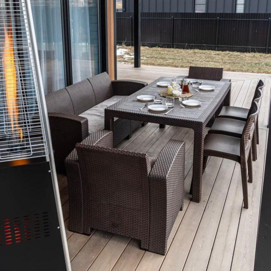 Обеденный комплект Lina LUX DINING XL, коричневый - фото 3