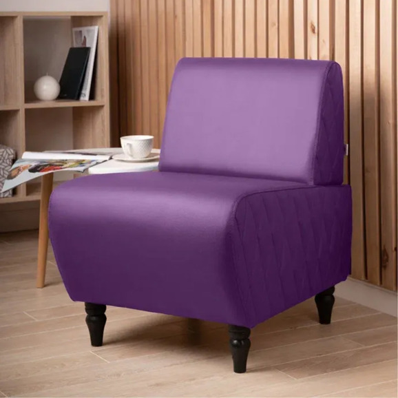 Кресло Лотик экокожа, фиолетовый - фото 5