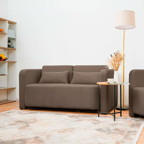 Диван Марлон 131x95x80 см, коричневый велюр - фото 5