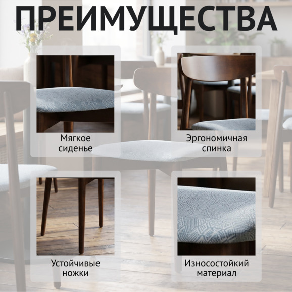 Стул Роквелл, голубой - фото 6