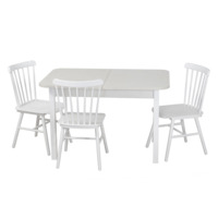 Настоящее фото товара Столовая группа, стол Бостон, стулья Такер, белые, произведённого компанией ChiedoCover