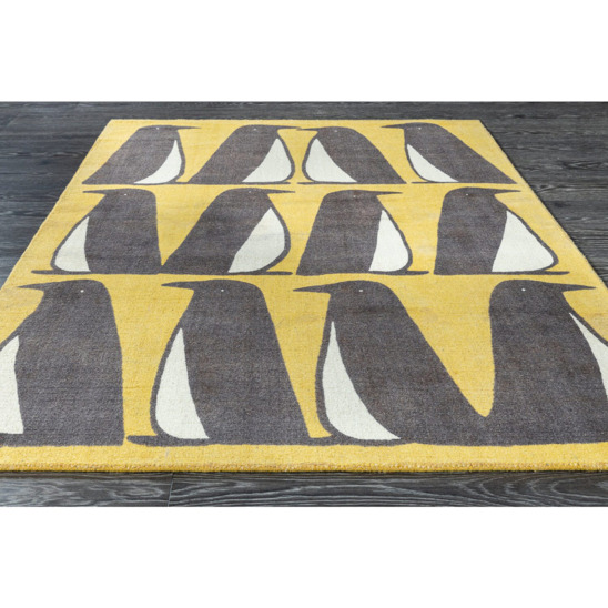 Индийский ковёр шерстяной Mr Penguin, Pedro Dandelion, желтый - фото 2