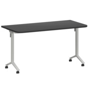 Фотография товара Стол мобильный складной радиусный, графит, белый, 25 мм, 140*70 от компании ChiedoCover.