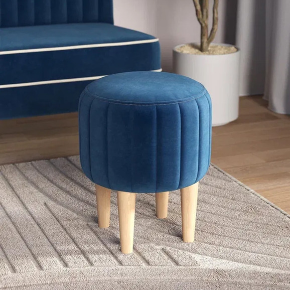 Пуф Ноотропик, круглый, синий - фото 2